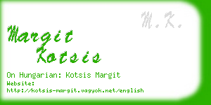 margit kotsis business card